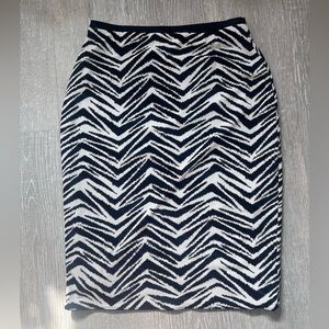 WHBM Black and White zebra print Women's Skirt